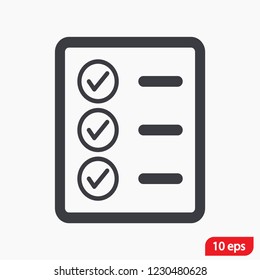 document tick vector icon