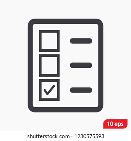 document tick vector icon