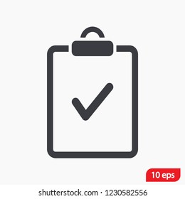 document tick vector icon