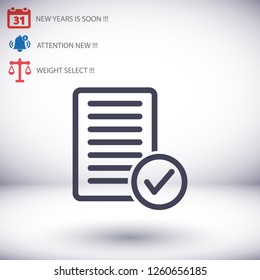 document tick vector icon