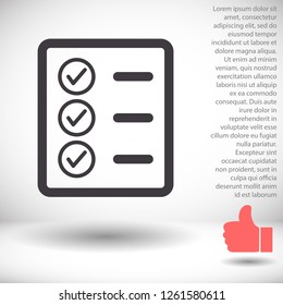 document tick vector icon