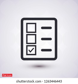 document tick vector icon