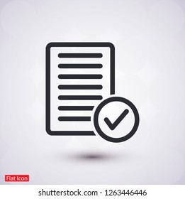 document tick vector icon