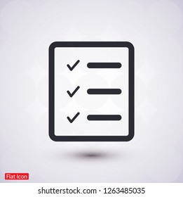 document tick vector icon