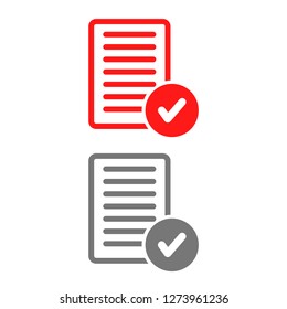 document tick vector icon