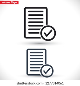 document tick vector icon