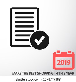 document tick vector icon