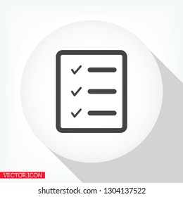 document tick vector icon