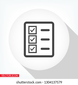 document tick vector icon
