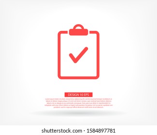 document tick vector icon. 