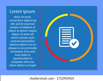 document tick vector icon 