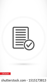 document tick vector icon. lorem ipsum Flat Design JPG