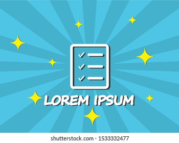 document tick vector icon. lorem ipsum Flat Design JPG