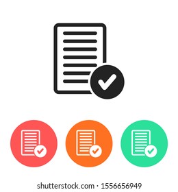 document tick vector icon. lorem ipsum Flat Design JPG