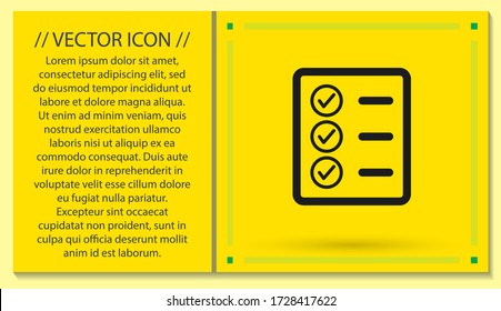 document tick vector icon. lorem ipsum Flat Design JPG