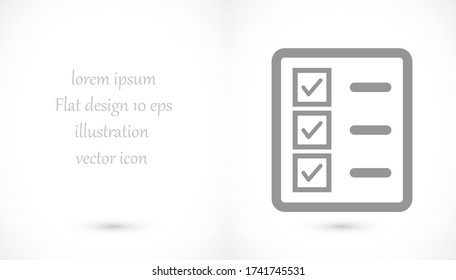 document tick vector icon. lorem ipsum Flat Design JPG