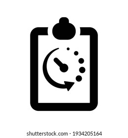 Document Timer Icon.report,reminder (vector Illustration)