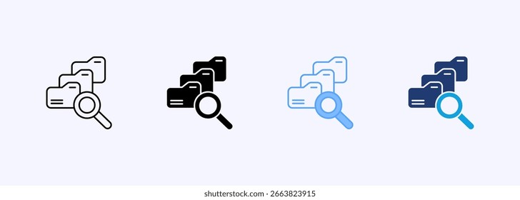Document Tracking Icon Set Multiple Style Collection