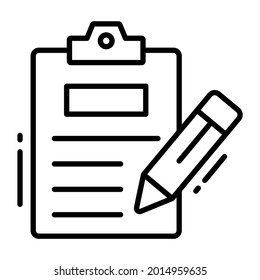 document trendy icon, line style isolated on white background. Symbol for your web site design, logo, app, UI.