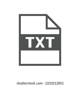 Document TXT flat icon vector illustration. 