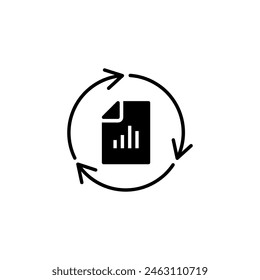 Document update icon vector illustration. Diagram icon on isolated background. Report sign concept.