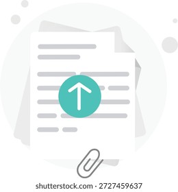 Ilustração De Envio De Anexos E Carregamento De Documentos