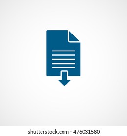 Document Upload Blue Flat Icon On White Background