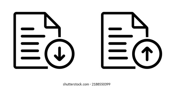 Dokument-Upload-Symbol und Download-Symbol