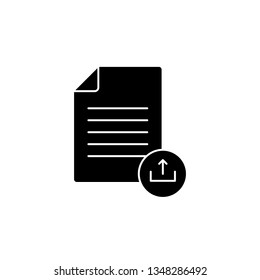 Document upload, file vector icon. Premium quality graphic design icon. One of the collection icons for websites, web design, mobile app