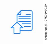 document upload icon sign vector