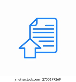 document upload icon sign vector