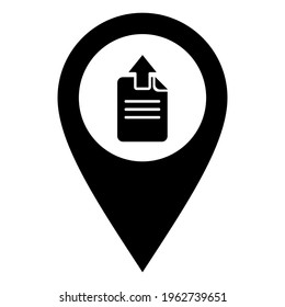 Cargar documentos y clavija de ubicación en blanco