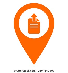 Cargar de documentos y pin de ubicación en blanco