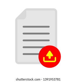 document with upload sign icon
