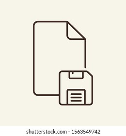 Document uploads thin line icon. Document concept. Vector. Graphic design. Flat illustration can be used for web design, user interface, infographics, mobile application