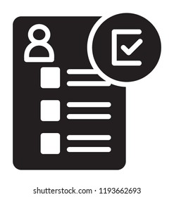 A document with the user profile is denoting valid registration 
