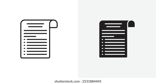 Conjunto de iconos de vector de documento. Ilustrador de Vector de stock. EPS 10