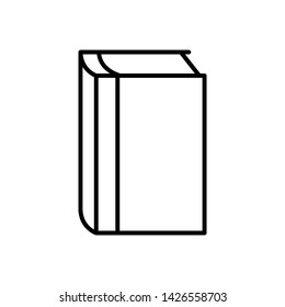 Document vector book , icon template book silhoette illustration , emblem isolated simple vector for company icons - Vector