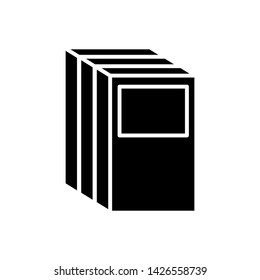 Document vector book , icon template book silhoette illustration , emblem isolated simple vector for company icons - Vector