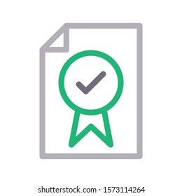 document vector color line icon 