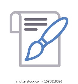 document vector color line icon 