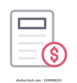 document vector color line icon 