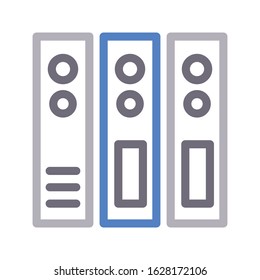 document vector color line icon 

