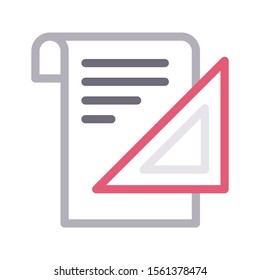 document vector colour line icon 