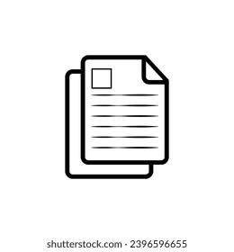 Document vector file icons. Paper documents icons, signs. Clipboard, checklist, report, survey or agreement editable stroke outline icon. vector design.