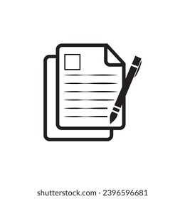 Document vector file icons. Paper documents icons, signs. Clipboard, checklist, report, survey or agreement editable stroke outline icon. vector design.