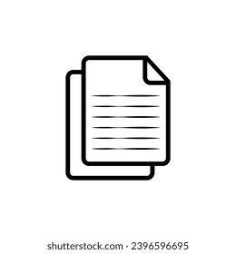 Document vector file icons. Paper documents icons, signs. Clipboard, checklist, report, survey or agreement editable stroke outline icon. vector design.