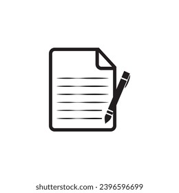 Document vector file icons. Paper documents icons, signs. Clipboard, checklist, report, survey or agreement editable stroke outline icon. vector design.