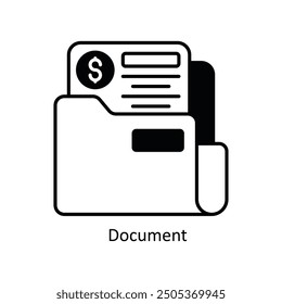 Document vector filled outline Icon Design illustration. Graphic Design Symbol on White background EPS 10 File