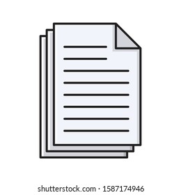 document vector flat color icon 